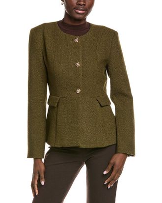 endless rose Round Neck Wool-Blend Blazer