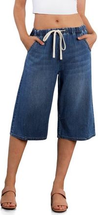 HINT OF BLU Relaxed Drawstring Denim Jorts in Nyc Blue at Nordstrom, Size X-Small