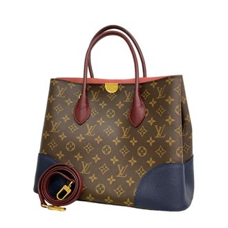 Louis Vuitton Brown Navy Tote Bag (Pre-Owned)