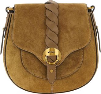 Isabel Marant Womens Altay Small Shoulder Bag In Brown Suede
