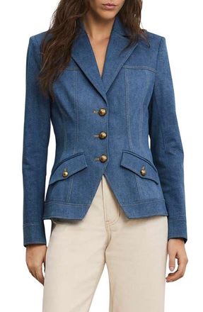 Veronica Beard Randy Denim Dickey Jacket in Cosmo at Nordstrom, Size 00