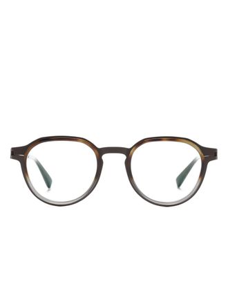 Mykita Caven round-frame glasses - unisex - Acetate/Metal (Other) - 48 - Brown