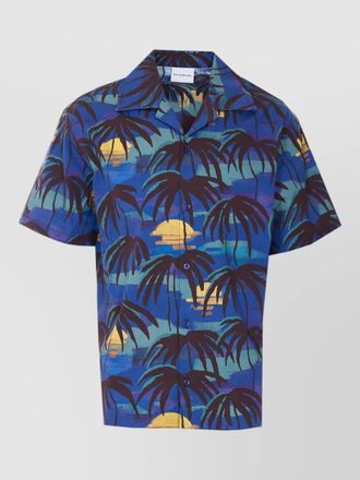 Dr&ocirc;le de Monsieur tropical palm shirt lightweight fabric short sleeves