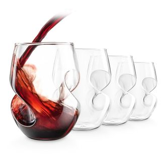Final Touch Final Touch Conundrum Red Wine Glasses - Set of 4 - 16 oz (473ml)