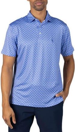 Tailorbyrd Carts & Byrd Print Performance Polo in Denim at Nordstrom Rack, Size Xx-Large