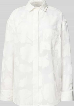 0039 Italy 0039 Italy Hemdbluse mit Brusttasche Modell BECKY in Offwhite, Gr&ouml;&szlig;e XS