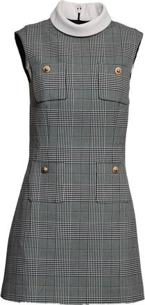 Self Portrait Sleeveless Prince Of Wales Check Mini Dress