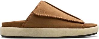 Clarks Originals Slide Sandalen - Heren - Sandalen - Bruin - 41 EU - Leer - Schoenen