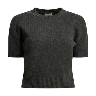 Khaite Jersey de Punto de Manga Corta - Knitwear - Mujer - Gris - M
