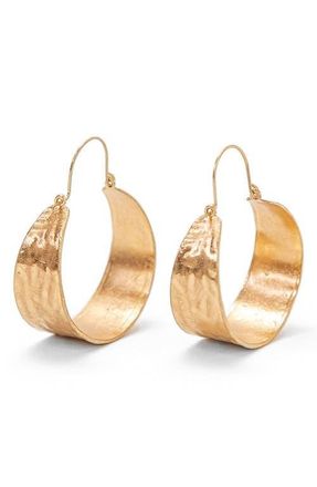 Petit Moments Terrain Hoop Earrings in Gold at Nordstrom