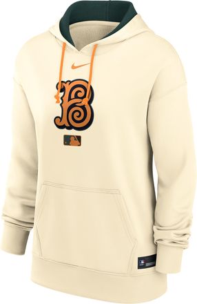 Nike Womens Baltimore Orioles Authentic Collection City Connect Nike Therma MLB Pullover Hoodie in Brown | 22MN0I7WOLE-YQN