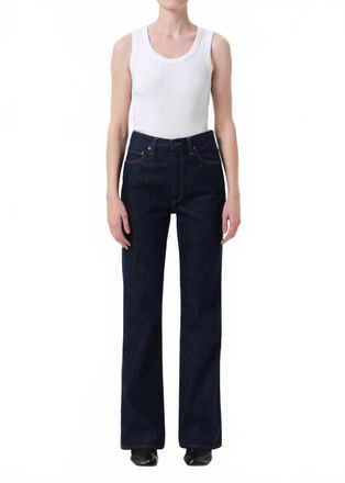 A Gold E Leena Flare Leg High Rise Jeans In Rinse