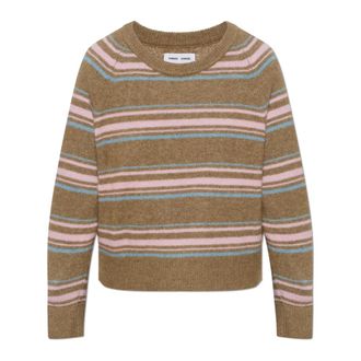 Sams&oslash;e & Sams&oslash;e NOR O-N Short - Dames - Ronde hals truien - Bruin - S - Wol - Truien & Vesten