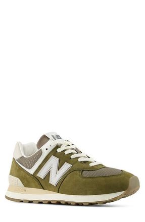 New Balance Gender Inclusive 574 Sneaker in Calcium/Dark Silver Metallic at Nordstrom, Size 12.5 Womens