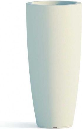 Monacis Jarr&oacute;n Alto De Dise&ntilde;o Moderno, &Oslash;40 H90, En Pol&iacute;mero Blanco Resistente Para Interiores Y Exteriores - Hecho En Italia - Monacis