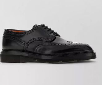 Santoni leather lace-up brogues