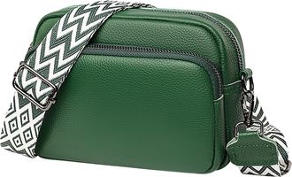 Generic 2023 Fashion One Shoulder Crossbody Bag Shoulder Strap Cowhide Small Square Bag Canvas over Shoulder Bag (Green, One Size)