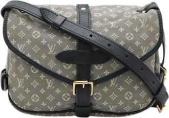 Louis Vuitton Pre-owned Monogram Idylle Saumur PM Schoudertas - Dames - Vintage Schoudertas - Blauw - ONE Size - Leer - Vintage