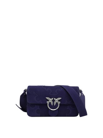Pinko Blue Love One Slouchy Classic Crossbody Bag