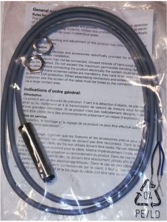 B&auml;umer Baumer - Sensor Inductivo Mycoml75p80/l - M8 X 1,5 36 Vdc - Npn-no, 8 Mm - Lat&oacute;n Niquelado - Gris