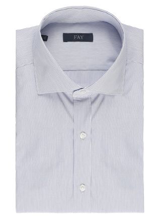 Fay Blue Striped Cotton Shirt