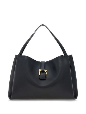 Ferragamo Black Tote M Medium Structured Totes