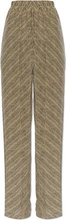 Balenciaga Zijden Wijde Broek - Dames - Wijde Broeken - Beige - S - Broeken