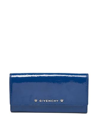 Givenchy patent-leather wallet - Blue