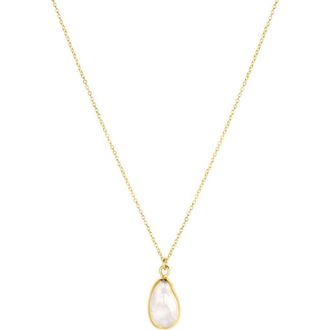 Set & Stones Carrie Baroque Pearl Necklace in Gold at Nordstrom, Size 18