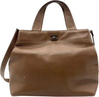Chanel Pre-owned Handbags, female, Brown, Size: ONE SIZE Pre-owned Vintage Tote Bag