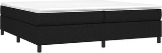 vidaXL Vidaxl - Cama Box Spring Con Colch&oacute;n Tela Negro 200x200 Cm
