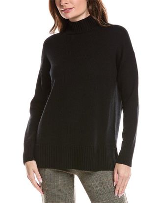 Lafayette 148 New York Stand Collar Wool Sweater