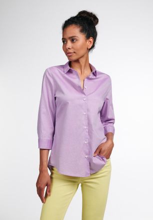 Eterna Hemdbluse ETERNA REGULAR FIT, Damen, Gr. 40, lavender, 100% Baumwolle, normal, Blusen Hemdbluse, EASY IRON (b&uuml;gelleicht)