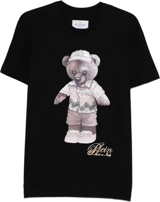 Philipp Plein T-shirt in cotone con stampa Teddy Bear - Nero