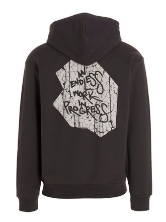 Objects IV Life Graphic Print Hoodie - Charcoal