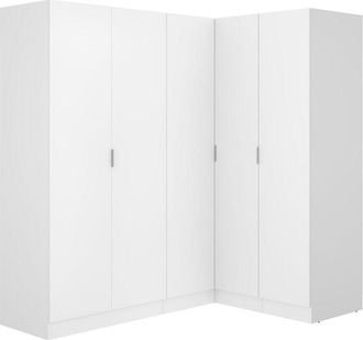 Vente-Unique Vente-unique - Armadio angolare 5 ante L173 cm Bianco - listowel