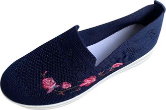 Generic Mesh Breathable Trainers Womens, Go Walk Loafers Shoes For Women Platform Walking Shoes Lightweight Casual Tennis Trainers Non-Slip Shock Absorbing Sn