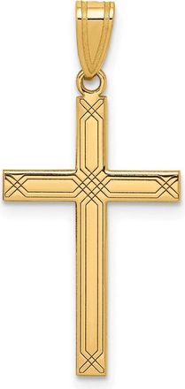 Diamond2Deal 14k Yellow Gold Cross Pendant