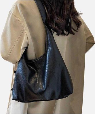 XY London Womens XY London Womens/Ladies Athena Magnetic Closure Slouch Tote Bag - Black - Size: ONE size