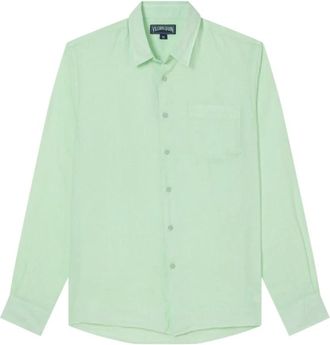 Vilebrequin Camisa de Lino Caroubis - Shirts - Hombre - Verde - XL