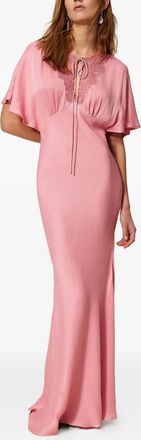 Twin-Set Royale Satin Dress In Cashmere Rose
