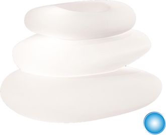 Monacis Macetero L&aacute;mpara Complemento De Decoraci&oacute;n De Resina 75x62x47 Cm Mod. Eden Pot Bright Luz Azul