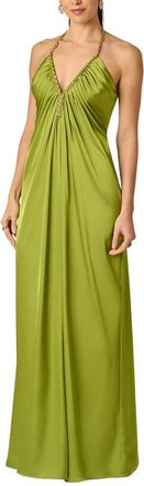 Adrianna Papell Stretch Satin Long Dress