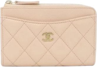 Chanel Pre-owned Wallets, female, Pink, Size: ONE SIZE Pre-owned Business card case