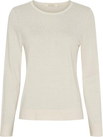BTF-CPH Maglia Girocollo in Seta e Cashmere - - Knitwear - Donna - Beige - XL