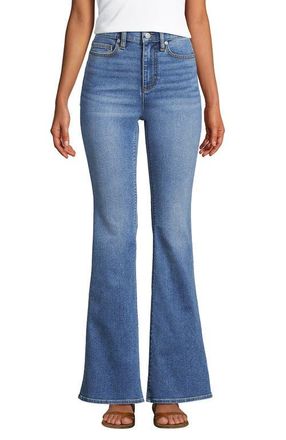 Lands End Denim High Rise Skinny Flare Jeans in Beau Blue at Nordstrom, Size 14Short
