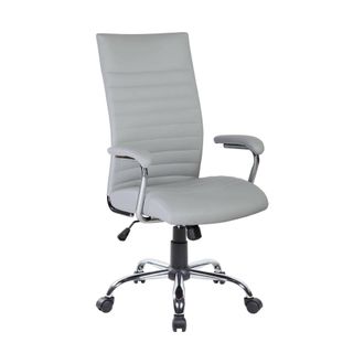 Serena Serena - Silla De Oficina Geelong, Sill&oacute;n Presidencial Con Reposabrazos, Silla De Oficina Ergon&oacute;mica, Cm 63x65h108/118, Gris