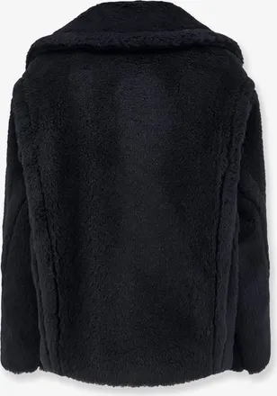 Max Mara Womens Double-Breasted Jacket Mxmalcuno Black Alpaca