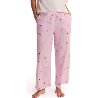 Etam Brisa Cotton Pajama Pants in Candy-Pink at Nordstrom, Size X-Large