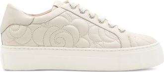 AGL Alisa sneakers met plateauzool - Beige